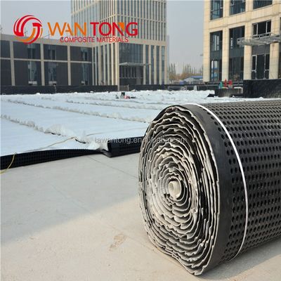 Tabla de drenaje de reciclaje virgen de 8 mm de HDPE PP para construcción de estructuras de estacionamiento subterráneo