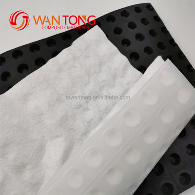 Tabla de drenaje de reciclaje virgen de 8 mm de HDPE PP para construcción de estructuras de estacionamiento subterráneo