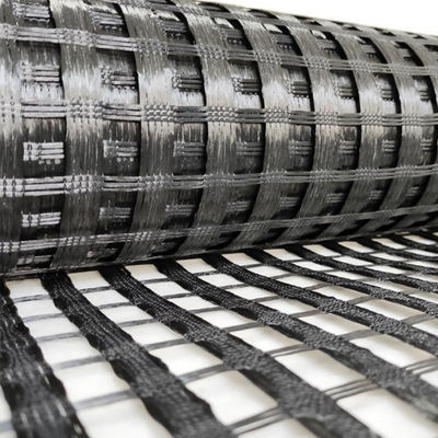 Construcción de carreteras de pendiente de suelo 50kn 80kn 100kn Poliéster para mascotas Grilla geográfica espesor 0,2 mm-4 mm
