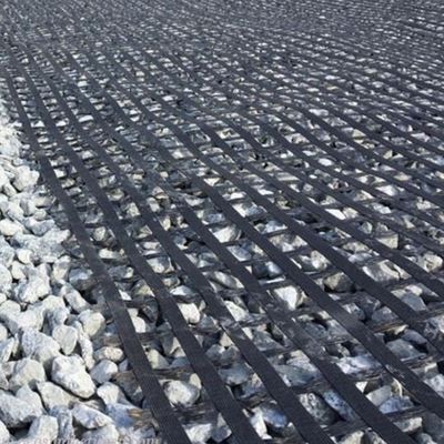 Construcción de carreteras de pendiente de suelo 50kn 80kn 100kn Poliéster para mascotas Grilla geográfica espesor 0,2 mm-4 mm