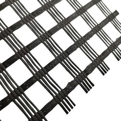 Geogrids de alta resistencia a la tracción de 100-100kn para refuerzo de pavimento de asfalto en amarillo