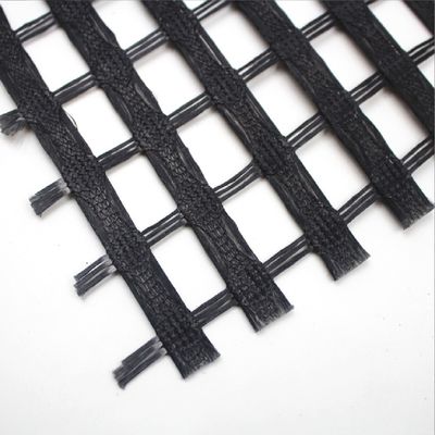 Geogrids de alta resistencia a la tracción de 100-100kn para refuerzo de pavimento de asfalto en amarillo