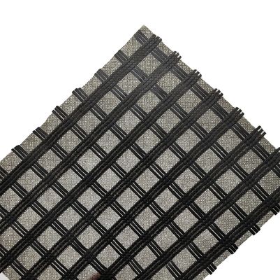 50/50kn Geogrid de fibra de vidrio Compuesto de geotextil no tejido para reforzar la rejilla de pavimento