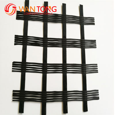 Amarillo 50kn/80kn/100kn Geogrid de fibra de vidrio biaxial para caminos y protección de pendientes Global