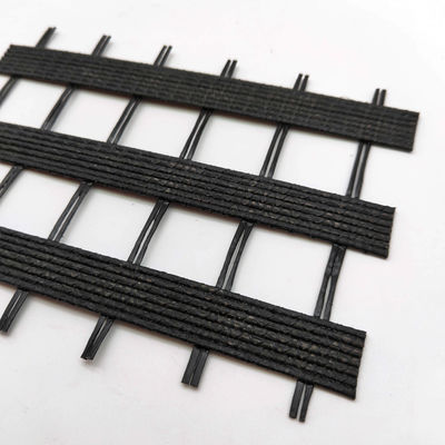Solidificación del suelo de la carretera poliéster biaxial 80-80 PET Geogrid para el estilo de diseño chino