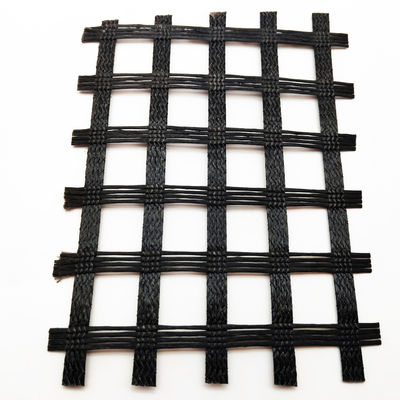 Solidificación del suelo de la carretera poliéster biaxial 80-80 PET Geogrid para el estilo de diseño chino