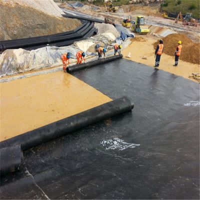 Geomembrana de plástico de HDPE negro de 2 mm de grosor para piscifactoría