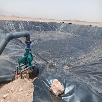 Liner de geomembrana de HDPE negro 1 mm para estanques agrícolas Impermeable 0,5 mm 0,75 mm 1,5 mm