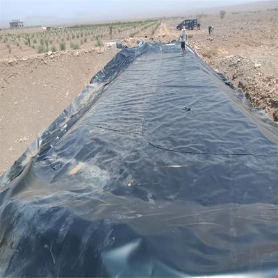 Liner de geomembrana de HDPE negro 1 mm para estanques agrícolas Impermeable 0,5 mm 0,75 mm 1,5 mm