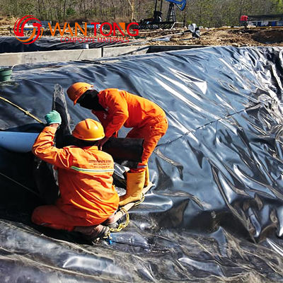 Geomembrana de HDPE negro para el revestimiento del estanque de la presa de peces en estilo de diseño chino y 0,1-4 mm