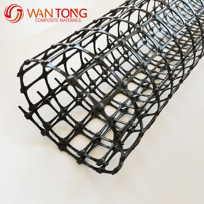 Alta resistencia a la tracción 50-50kn PP Biaxal Geogrid para el diseño de reforzamiento de carreteras chinas