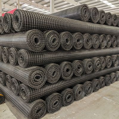 Alta resistencia a la tracción 50-50kn PP Biaxal Geogrid para el diseño de reforzamiento de carreteras chinas