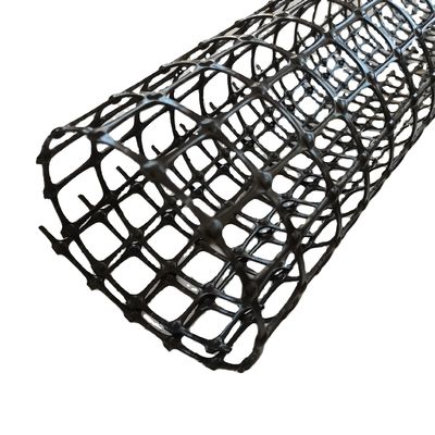 PP 3030KN Geogrid biaxial para protección de pendientes en la construcción de carreteras 12.7*12.7mm Tamaño de malla
