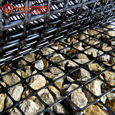 Carretera de refuerzo Vender plástico de red geográfica biaxial de PP para construcción de ingeniería civil