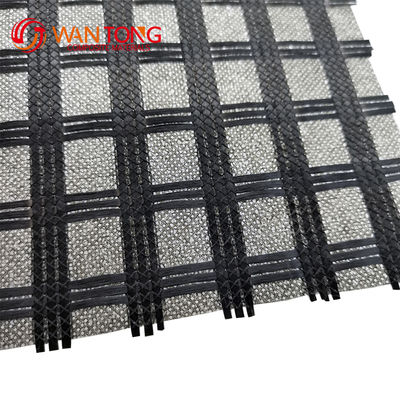 Refuerzo de carreteras No tejido Geotextil para mascotas Compuesto de PP Plástico 25kn Geogrid biaxial