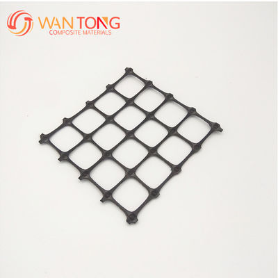 Refuerzo de carreteras No tejido Geotextil para mascotas Compuesto de PP Plástico 25kn Geogrid biaxial