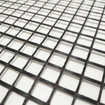 Solidificación del suelo de carretera Poliéster biaxial 80-80 PET Geogrid para estabilización del suelo de carretera