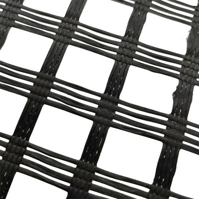 Solidificación del suelo de carretera Poliéster biaxial 80-80 PET Geogrid para estabilización del suelo de carretera