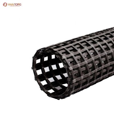 Geogrid de fibra de vidrio para el refuerzo del suelo de la carretera Refuerzo Geogrid revestido de asfalto blanco