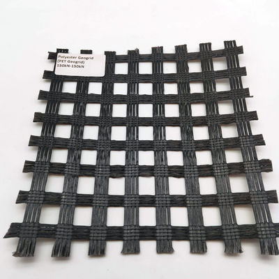 Geogrilla de fibra de vidrio revestida de betún 50KN amarilla para el refuerzo de carreteras en diseño chino