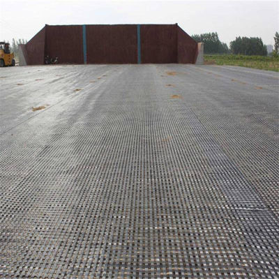 Refuerzo del suelo de la carretera 60kn Fibra de vidrio Geogrilla biaxial con certificación estándar ISO