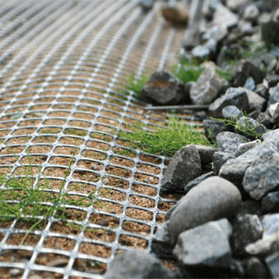 80-80 Geogrid PET para la solidificación del suelo de carretera y formación in situ