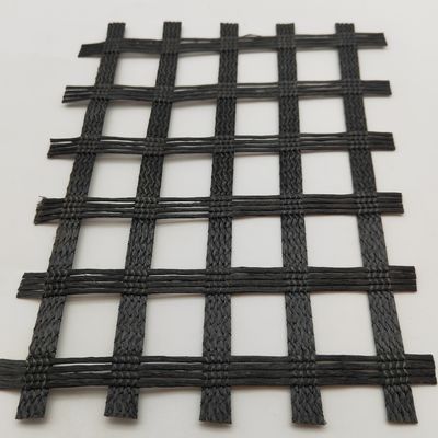 Geogrid de fibra de vidrio geocompuesto estándar ISO para el refuerzo de la capa de asfalto 50/50kn