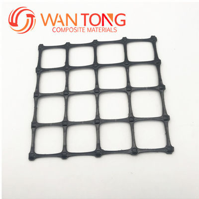 1-6m de ancho Negro No tejido Pet Geotextil Compuesto PP Plástico 25kn Biaxal Geogrid para el refuerzo de la carretera Vender