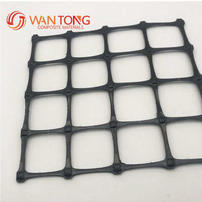 1-6m de ancho Negro No tejido Pet Geotextil Compuesto PP Plástico 25kn Biaxal Geogrid para el refuerzo de la carretera Vender