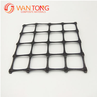1-6m de ancho Negro No tejido Pet Geotextil Compuesto PP Plástico 25kn Biaxal Geogrid para el refuerzo de la carretera Vender