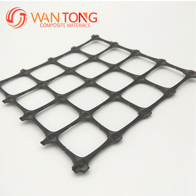 1-6m de ancho Negro No tejido Pet Geotextil Compuesto PP Plástico 25kn Biaxal Geogrid para el refuerzo de la carretera Vender