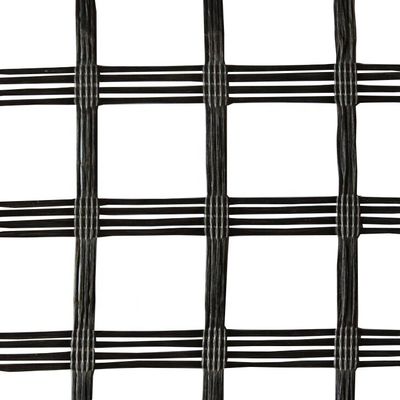 Geogrid de malla de fibra de vidrio de 80kn para solidificación del suelo de la carretera en poliéster biaxial
