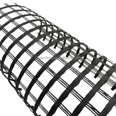 Geogrilla de fibra de vidrio recubierta de bitúmen de 120 kn para el refuerzo del camino de 50-200 m de longitud