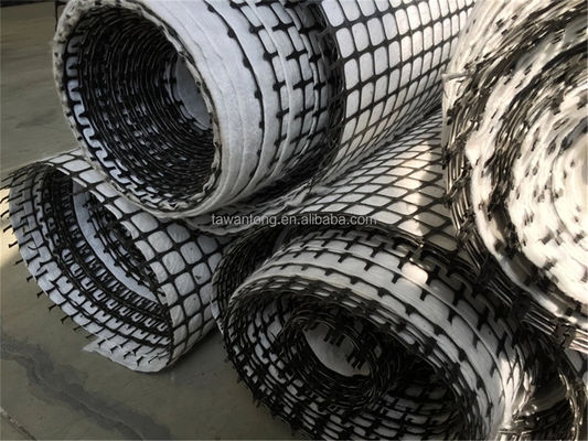 Red geográfica biaxial de PP compuesto negro Wantong para la construcción de carreteras