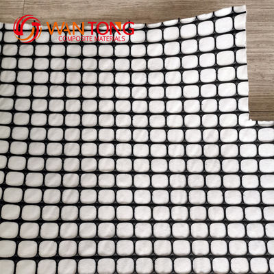 Red geográfica biaxial de PP compuesto negro Wantong para la construcción de carreteras